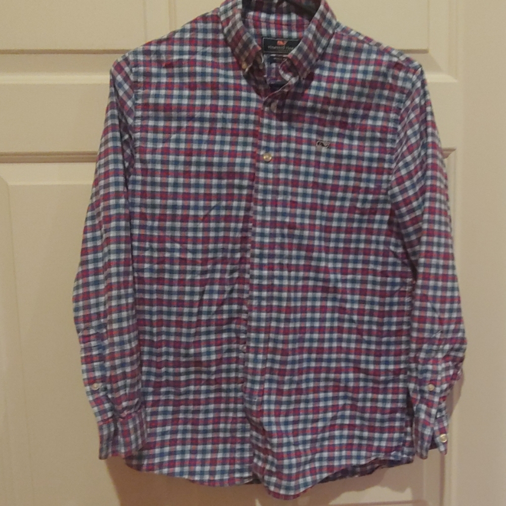 Vineyard Vines boys button down flannel shirt